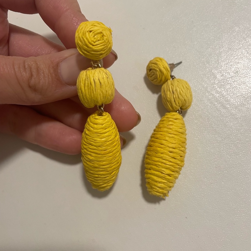 Yellow statement earrings